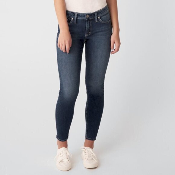 Silver Jeans Co. Elyse Mid Rise Skinny Dark Wash Ladies  W31/L31 - Picture 1 of 16